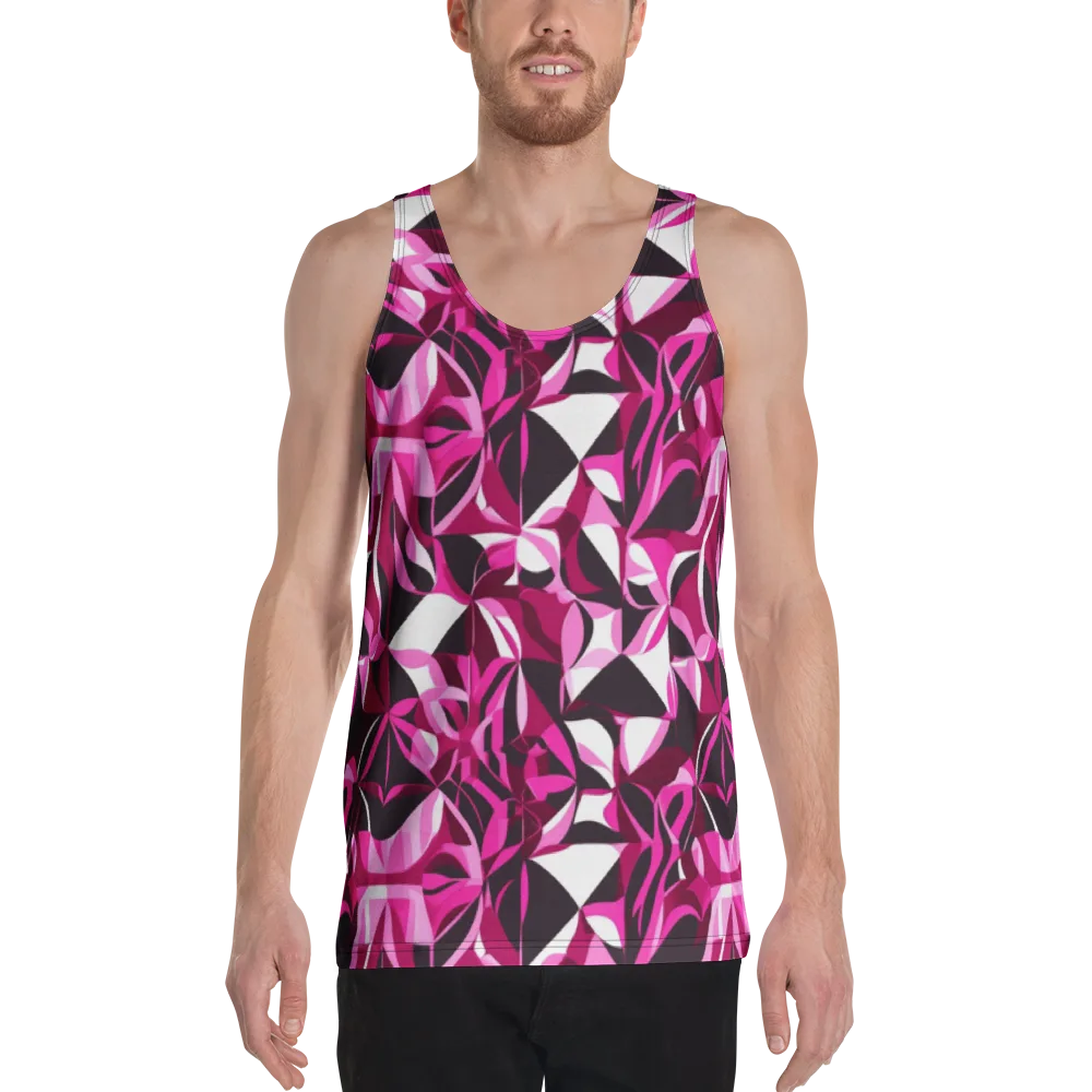 Fuchsia Kaleidoscope on Men's Tank Top — Front