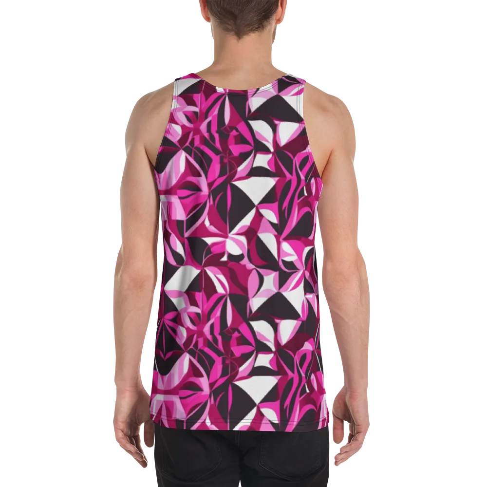 Fuchsia Kaleidoscope on Men's Tank Top — Back