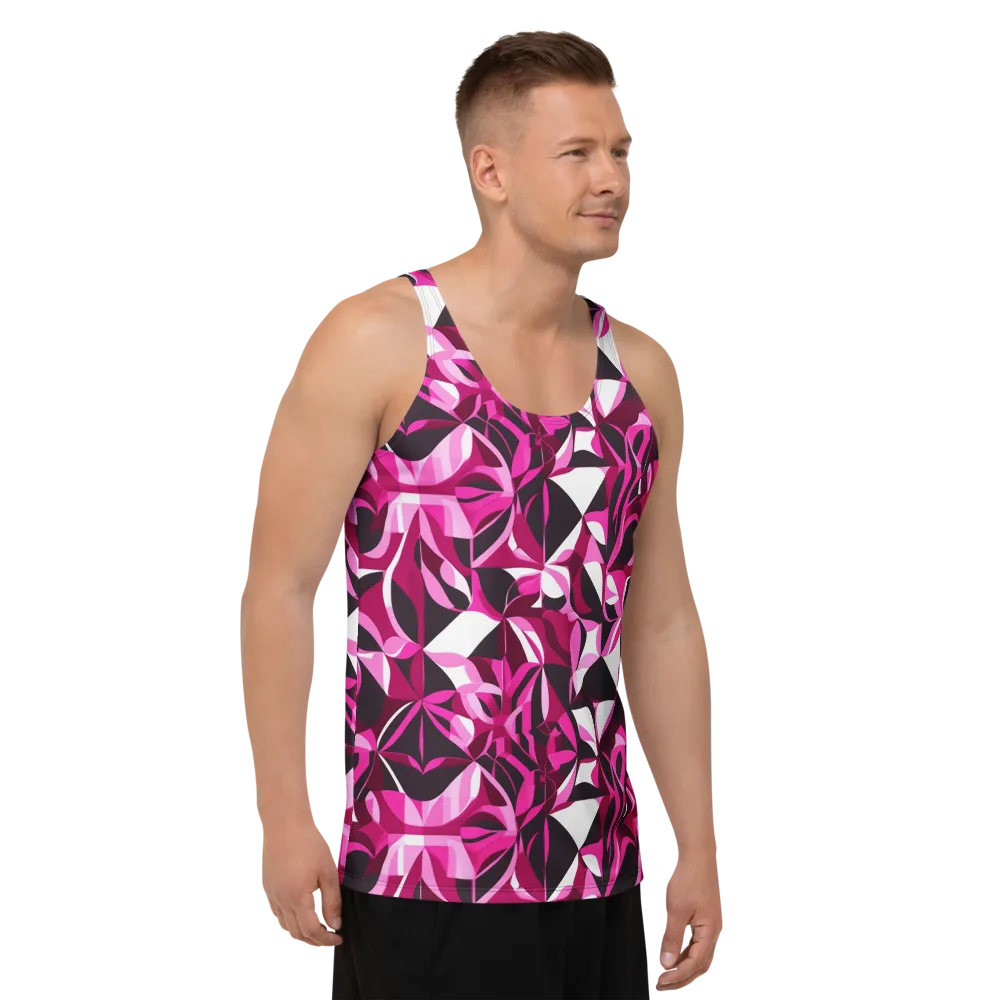 Fuchsia Kaleidoscope on Men's Tank Top — Right Front