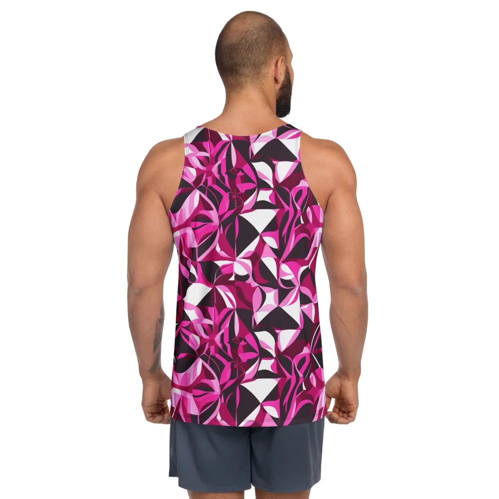 Fuchsia Kaleidoscope on Men's Tank Top — Back