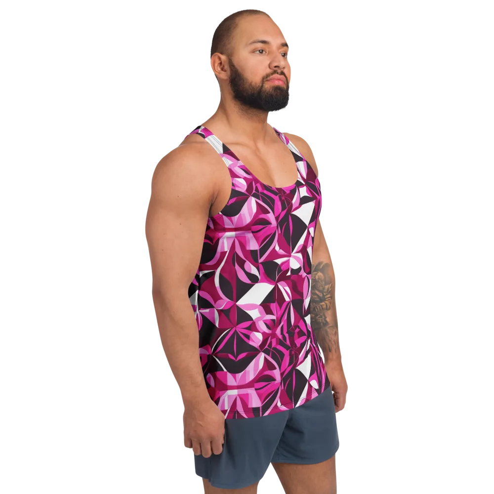Fuchsia Kaleidoscope on Men's Tank Top — Right Front