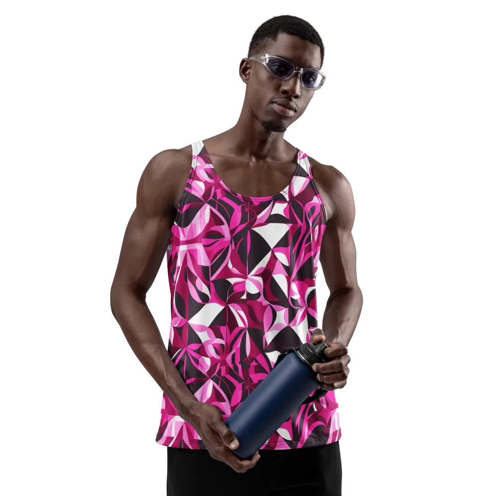 Fuchsia Kaleidoscope on Men's Tank Top — Front