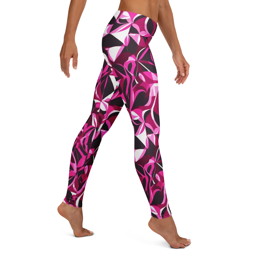 Fuchsia Kaleidoscope on Leggings — Right