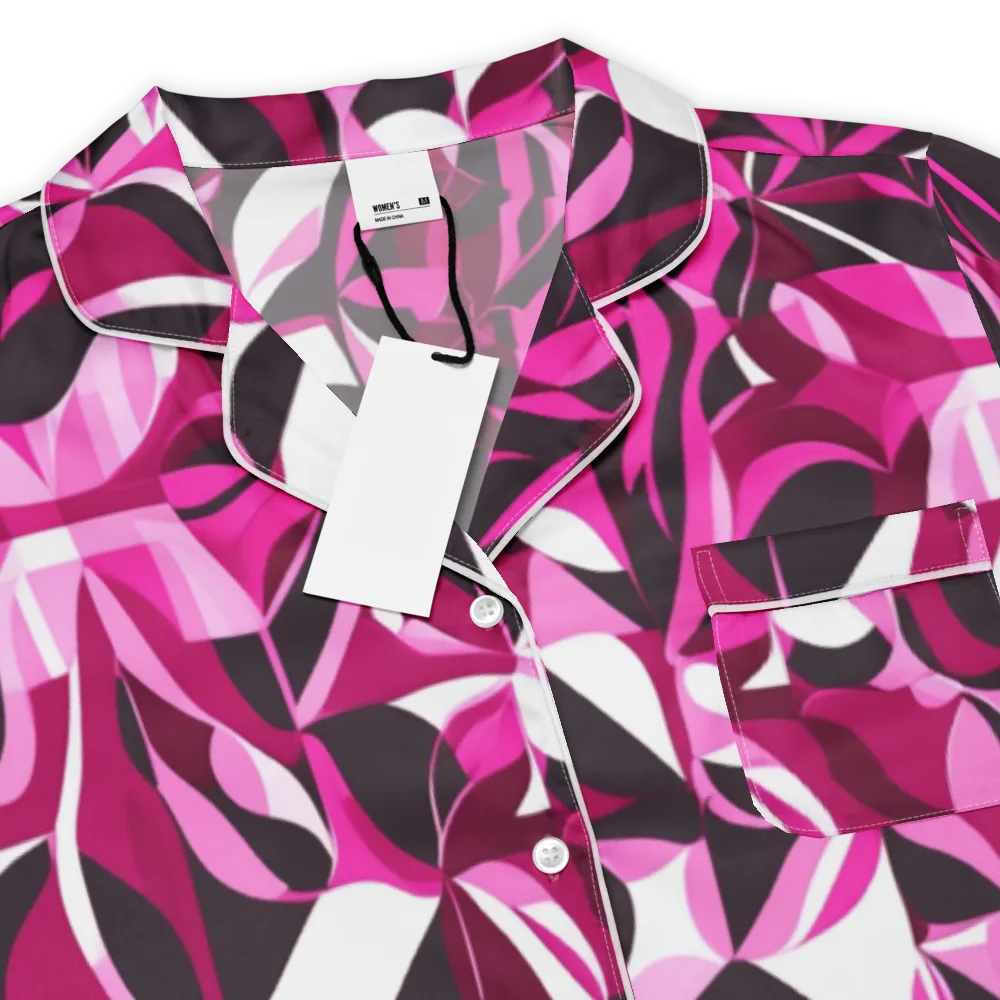 Fuchsia Kaleidoscope on Women's Short Sleeve Pajama Top — Product details