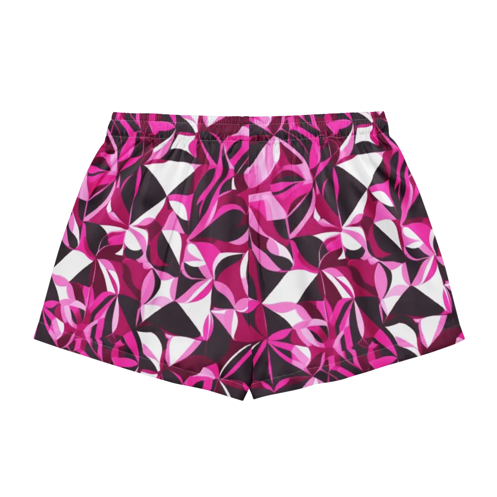 Fuchsia Kaleidoscope on Women's Pajama Shorts — Back