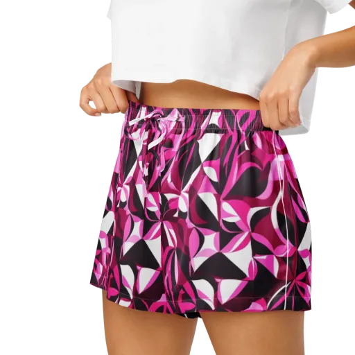 Fuchsia Kaleidoscope on a Women's Pajama Shorts