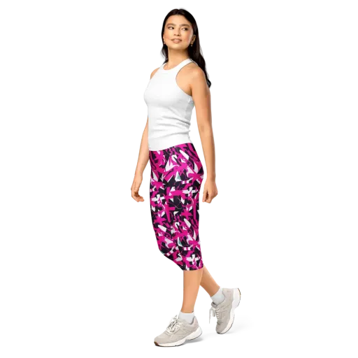 Hyperpop Geometry on a Capri Leggings
