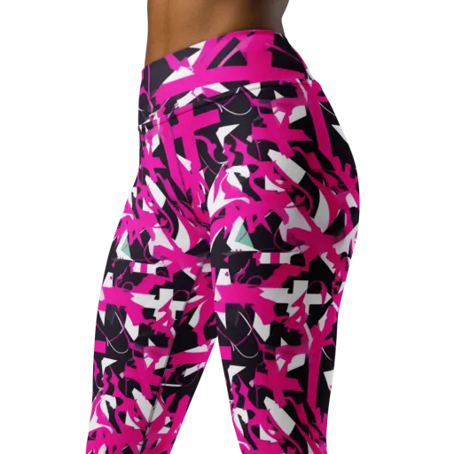 Hyperpop Geometry on a Yoga Leggings