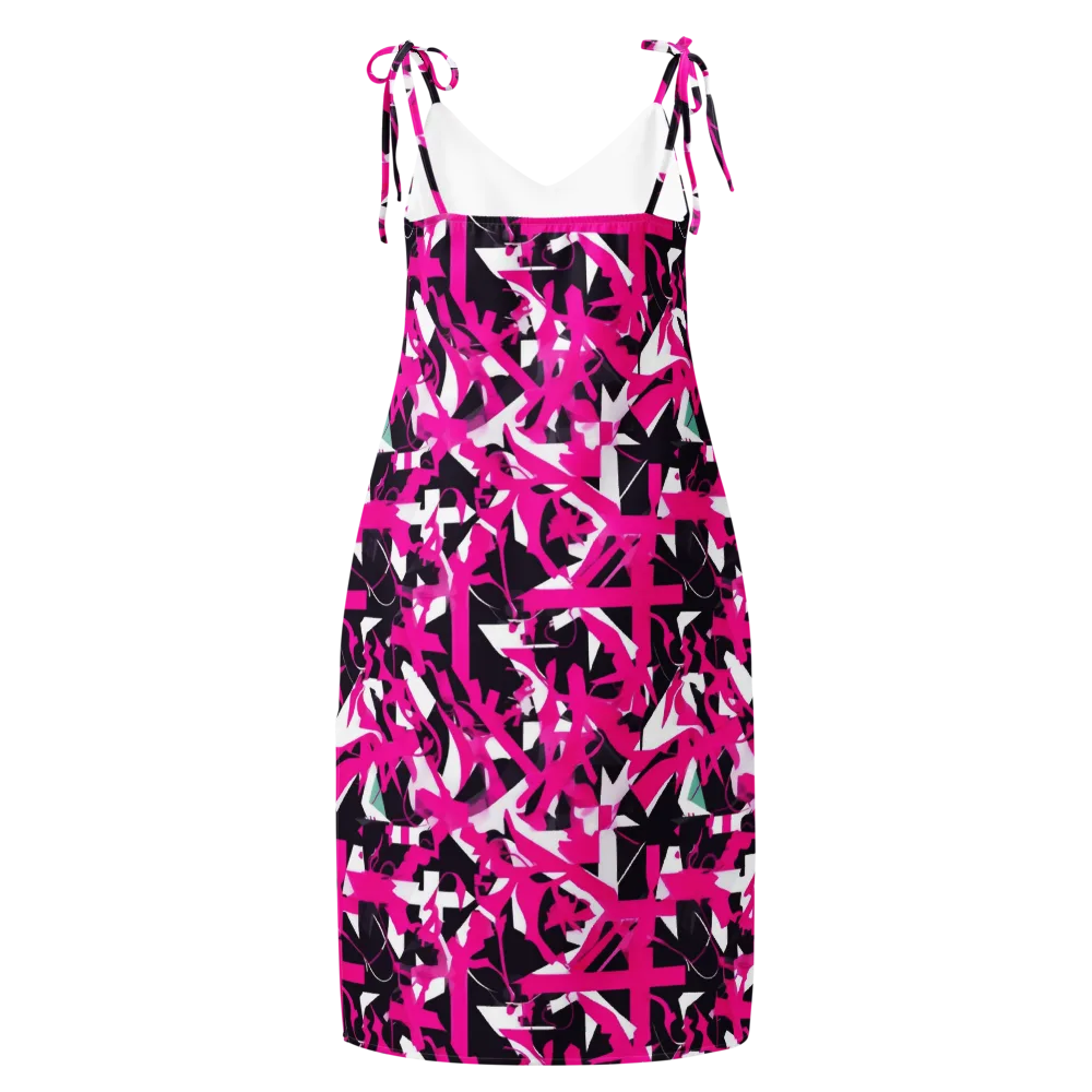 Hyperpop Geometry on Slip Dress — Back