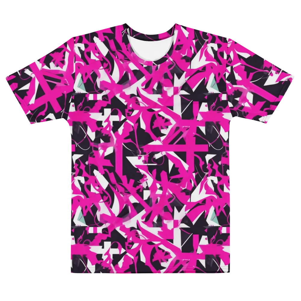 Hyperpop Geometry on Men's Cotton Crew Neck T-Shirt — Front