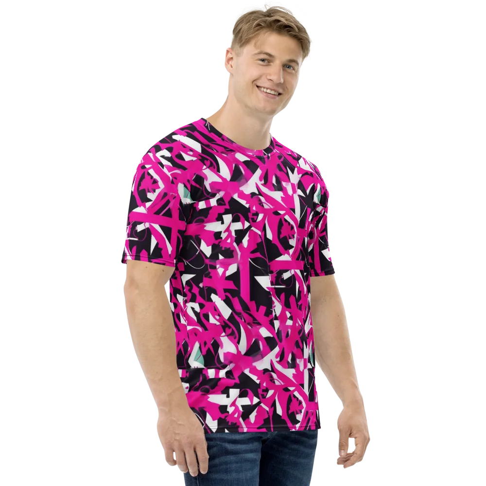 Hyperpop Geometry on Men's Crew Neck T-Shirt — Right