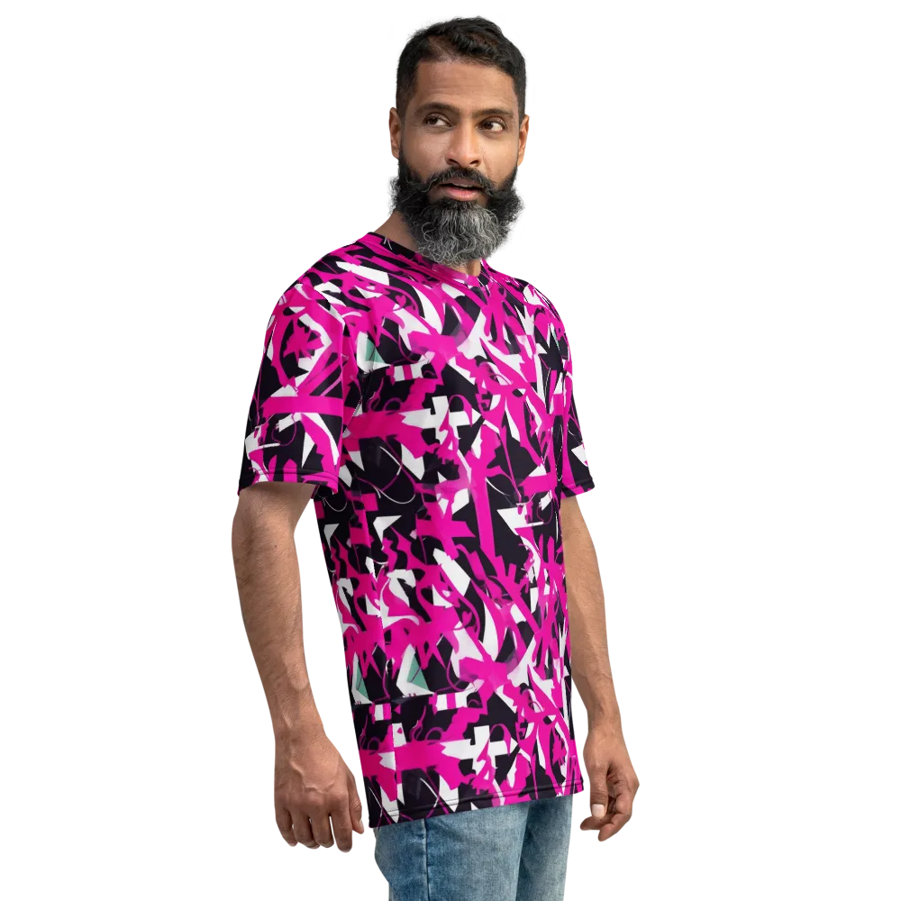 Hyperpop Geometry on Men's Crew Neck T-Shirt — Right
