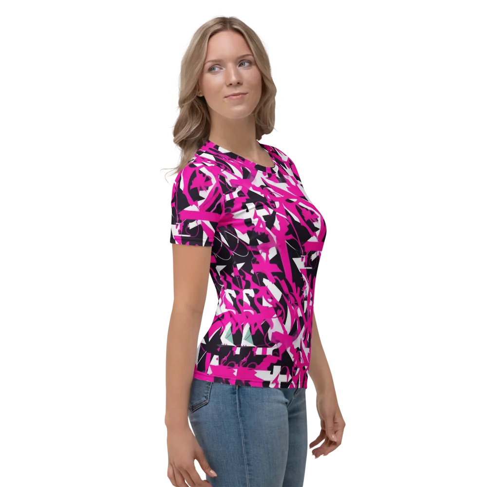 Hyperpop Geometry on Women's Crew Neck T-Shirt — Right