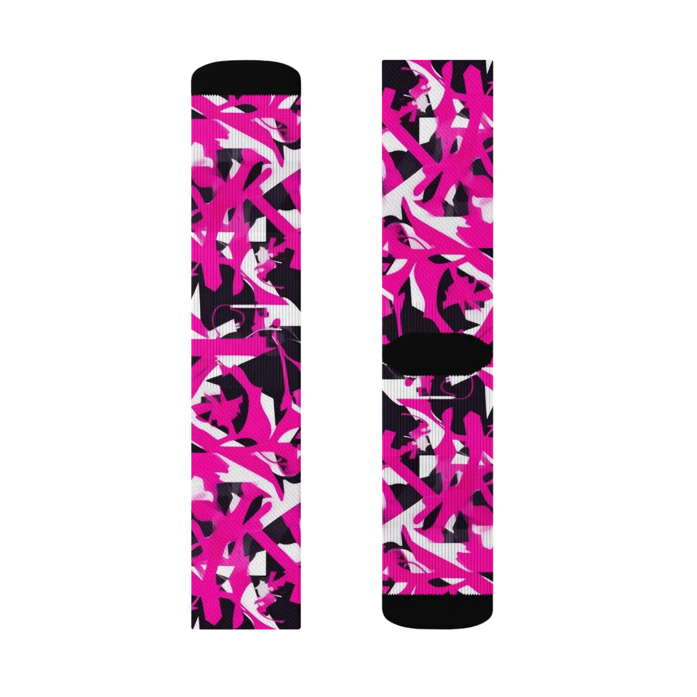 Hyperpop Geometry on Socks — Left Sock