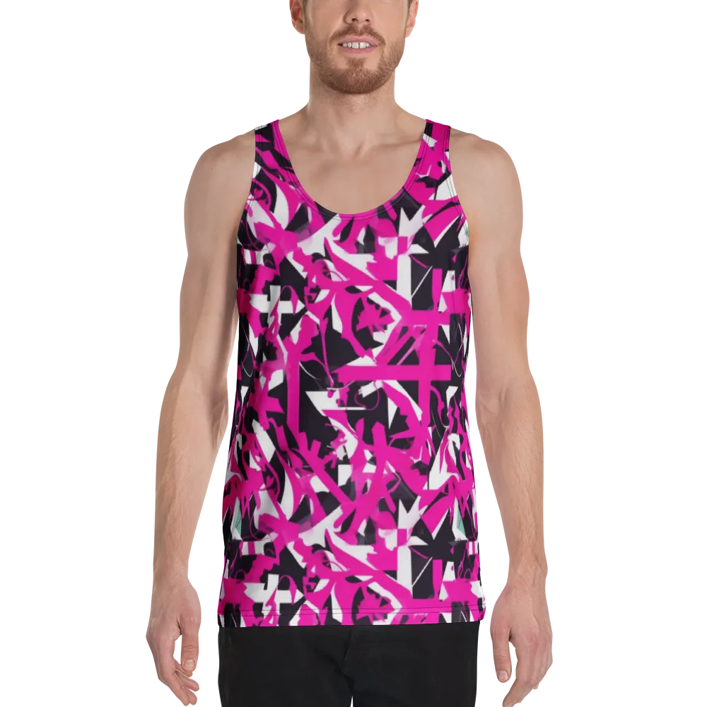 Hyperpop Geometry on Men's Tank Top — Front