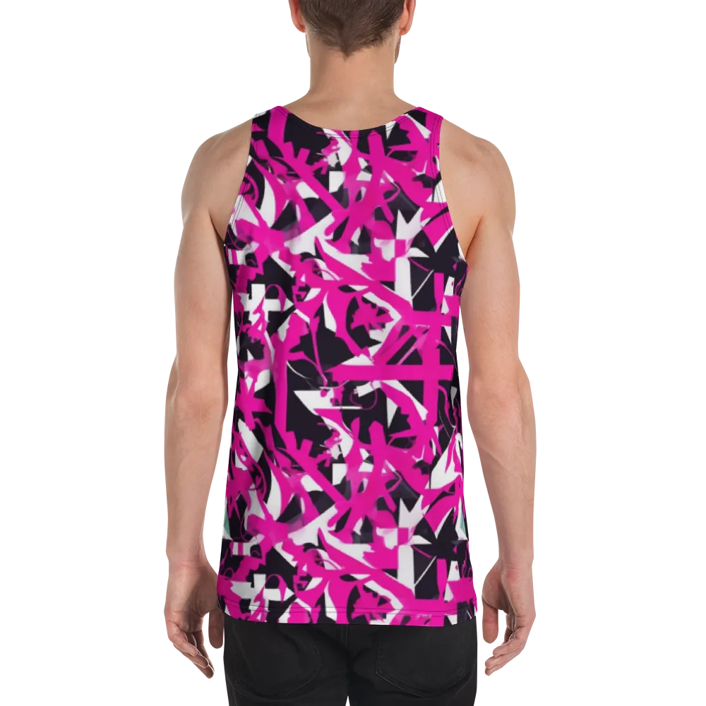 Hyperpop Geometry on Men's Tank Top — Back