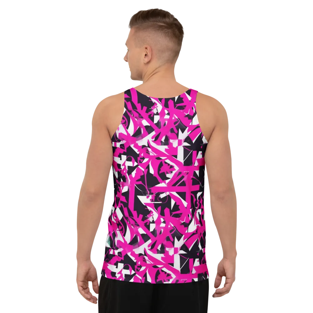 Hyperpop Geometry on Men's Tank Top — Back