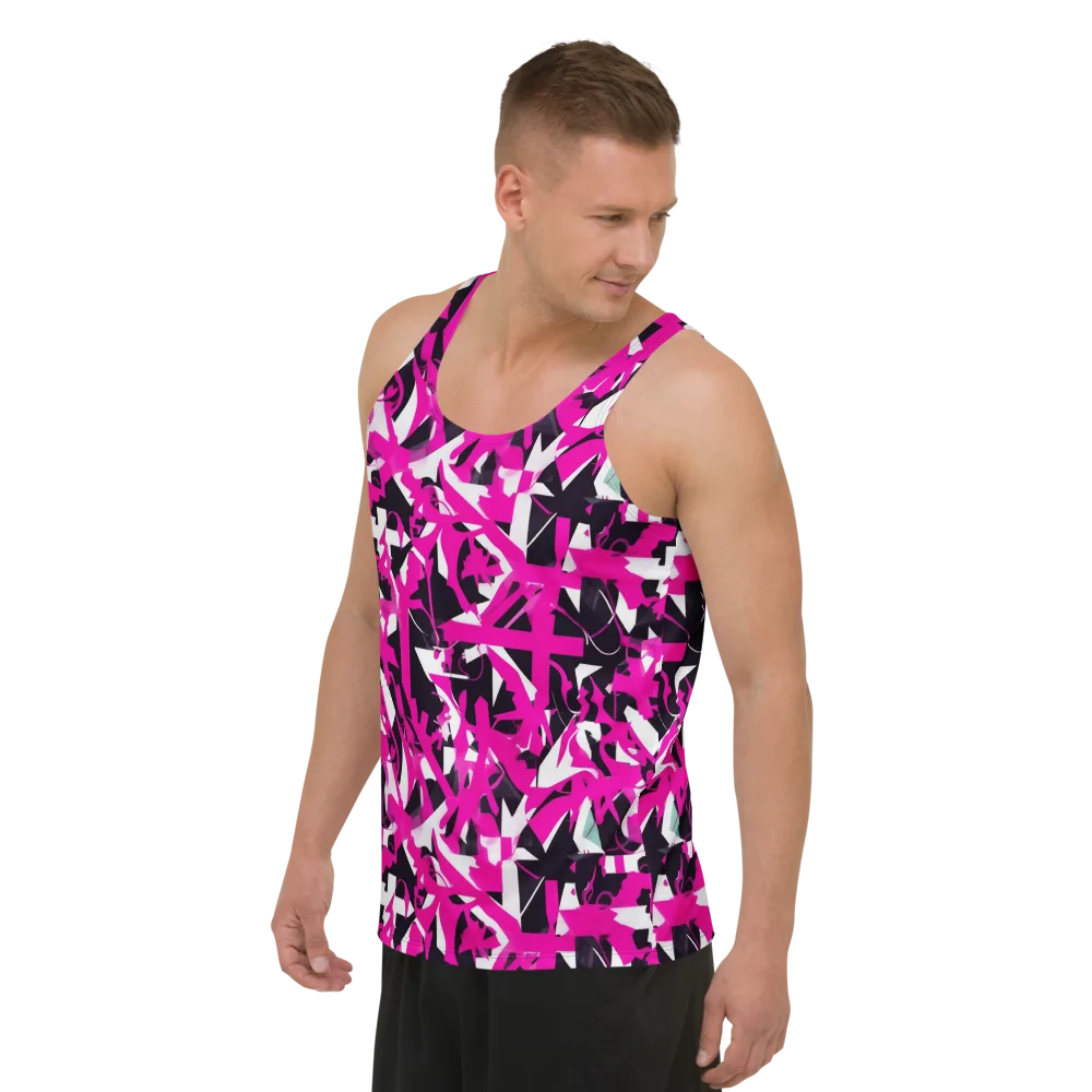 Hyperpop Geometry on Men's Tank Top — Left Front