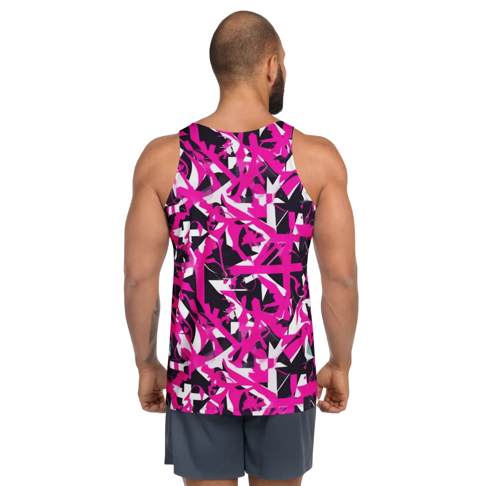 Hyperpop Geometry on Men's Tank Top — Back