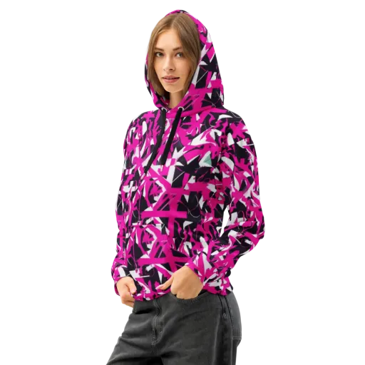 Hyperpop Geometry on a Cotton Hoodie