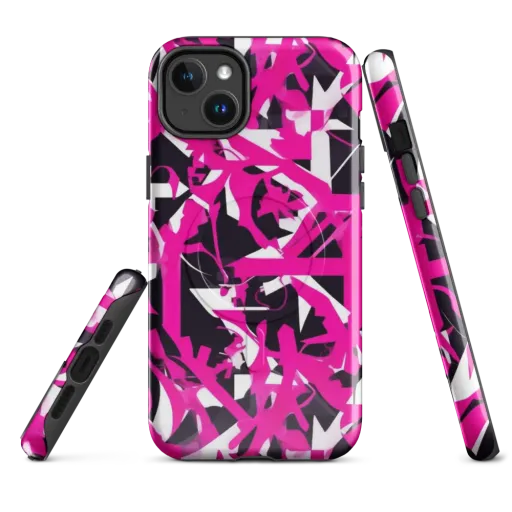 Hyperpop Geometry on a MagSafe Tough Case for iPhone®