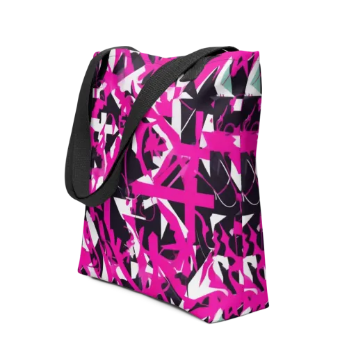 Hyperpop Geometry on a Tote Bag