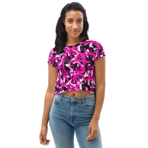 Hyperpop Geometry on a Crop Tee