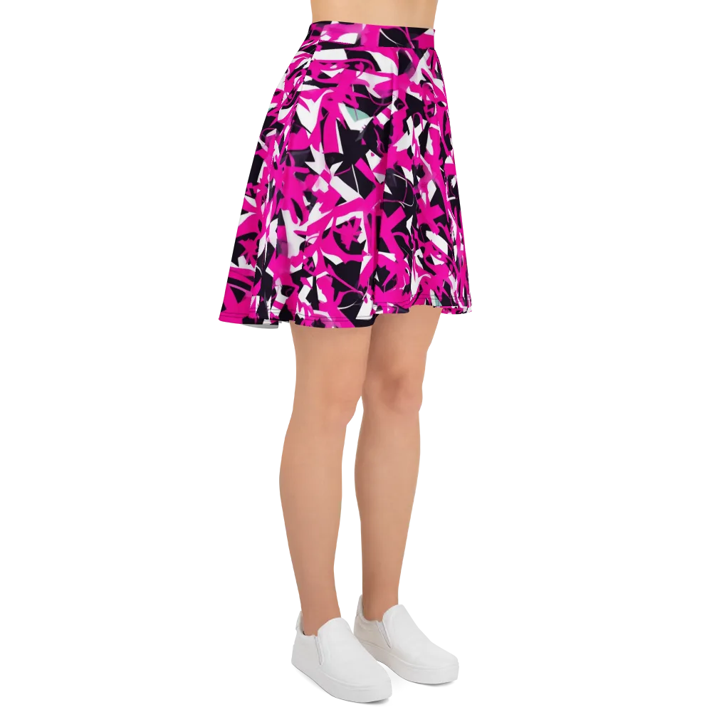 Hyperpop Geometry on Skater Skirt — Right