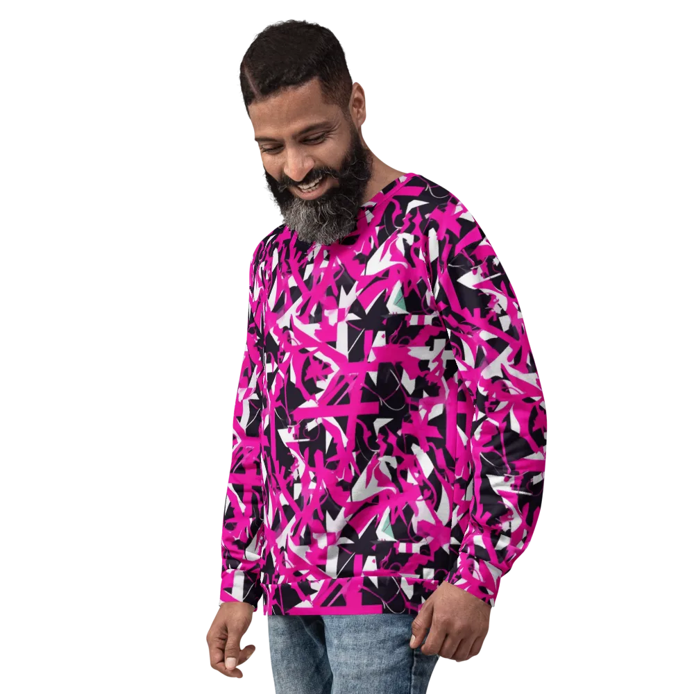 Hyperpop Geometry on Sweatshirt — Left Front