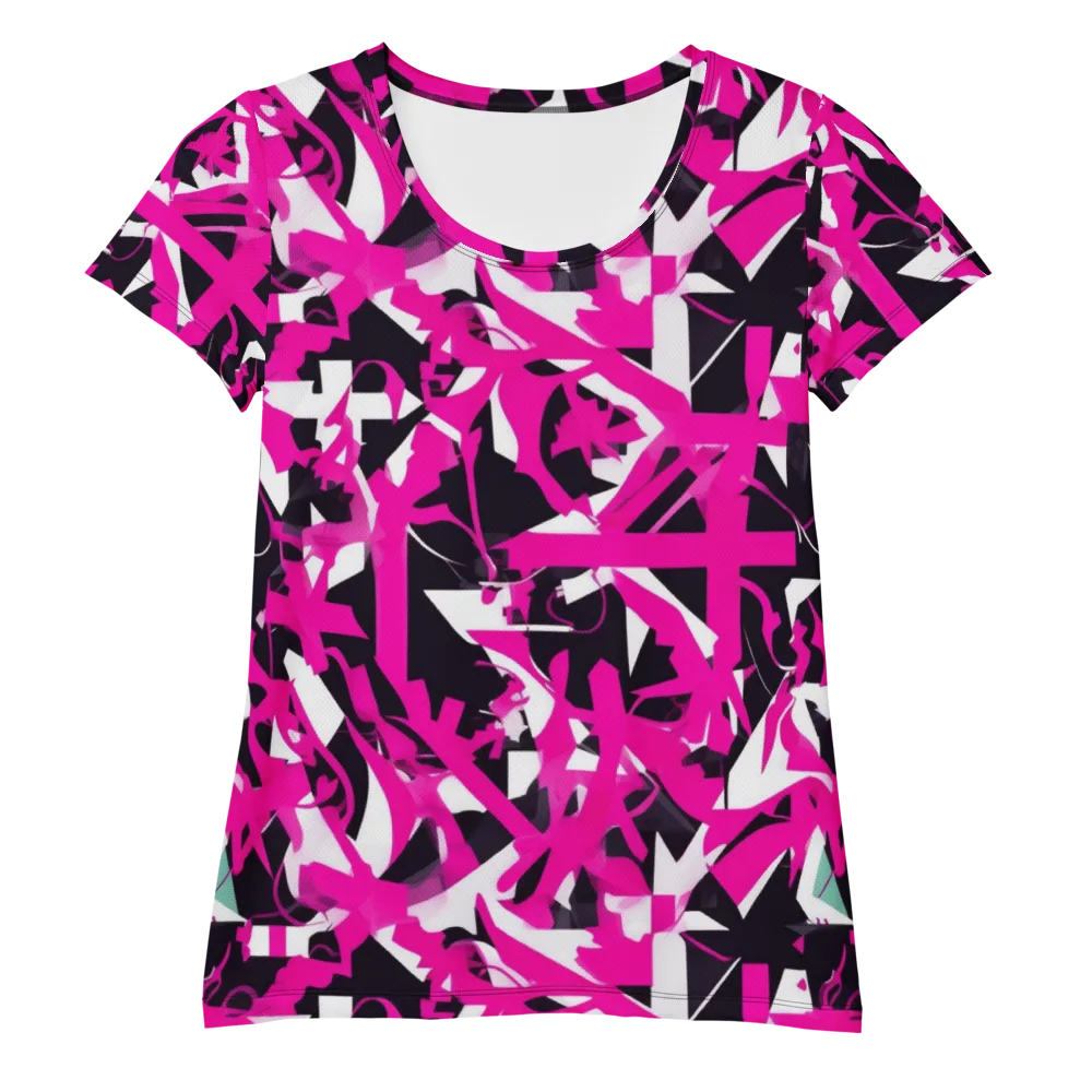 Hyperpop Geometry on Women's Athletic T-Shirt — Front