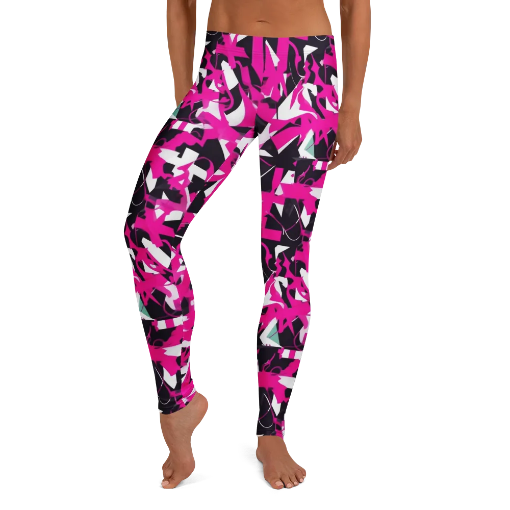 Hyperpop Geometry on Leggings — Front