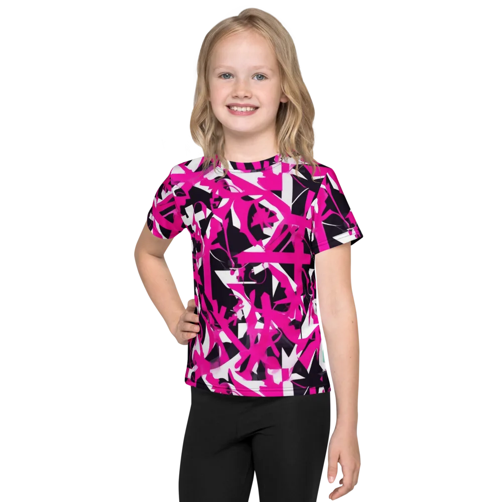 Hyperpop Geometry on Kids Crew Neck T-Shirt — Front