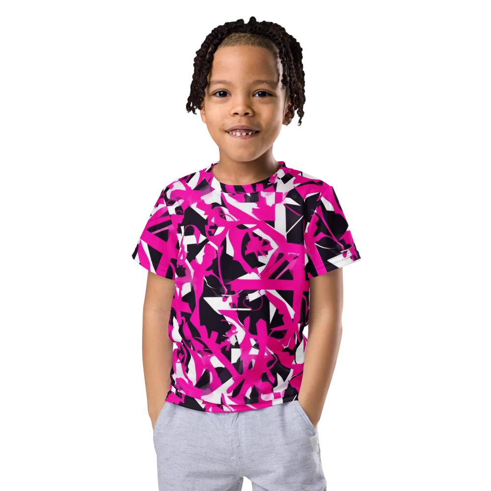 Hyperpop Geometry on Kids Crew Neck T-Shirt — Front