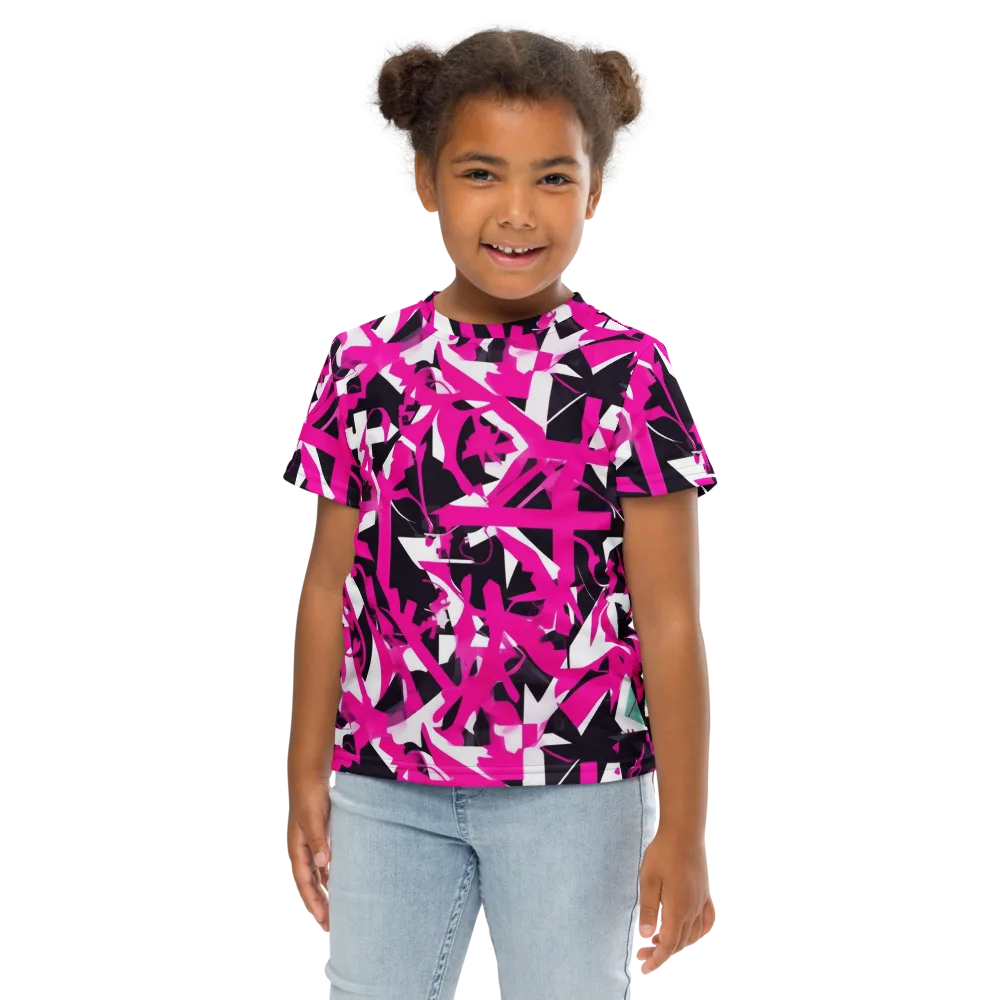 Hyperpop Geometry on Kids Crew Neck T-Shirt — Front