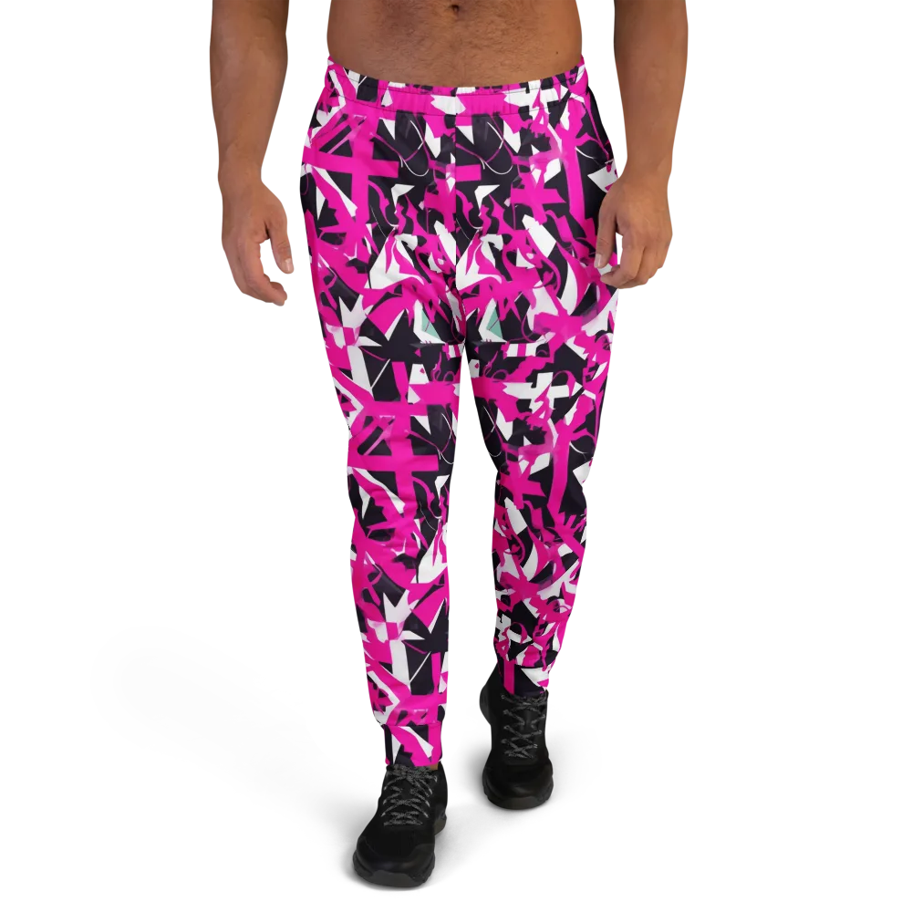 Hyperpop Geometry on Men's Joggers — Front