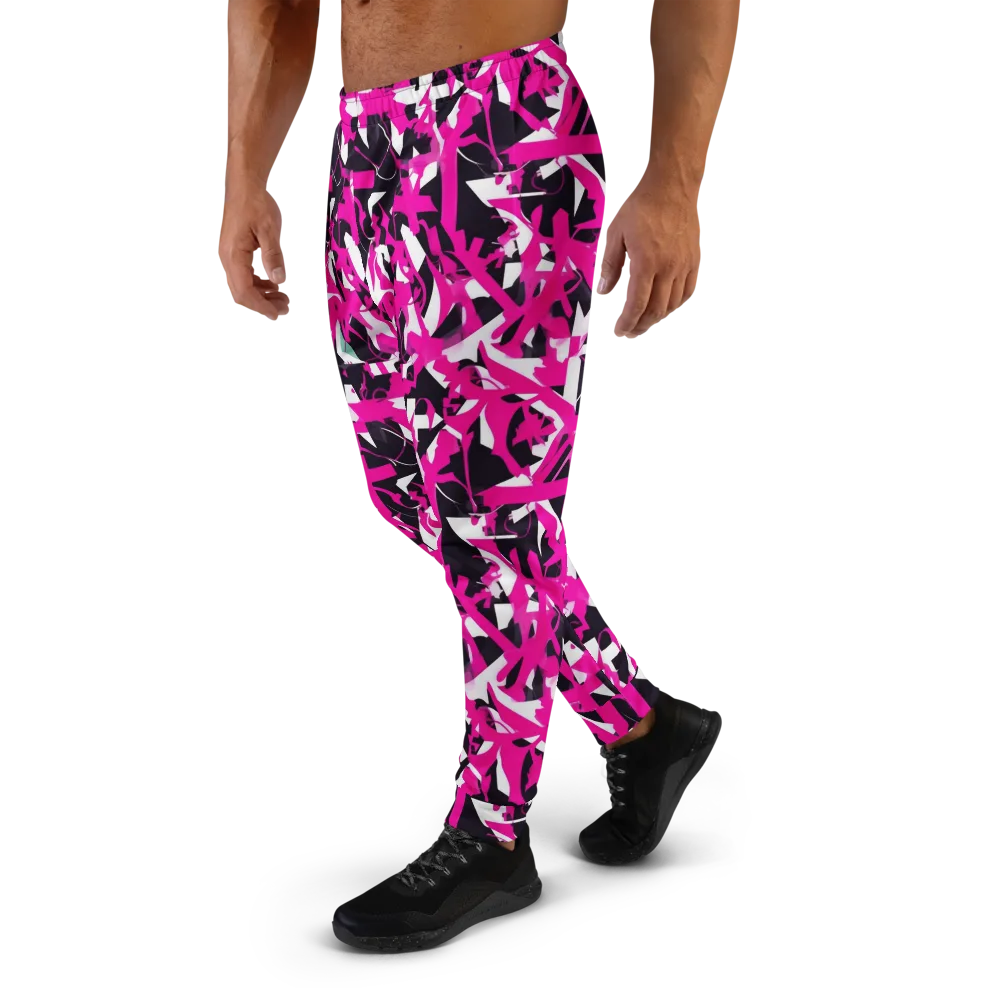 Hyperpop Geometry on Men's Joggers — Left