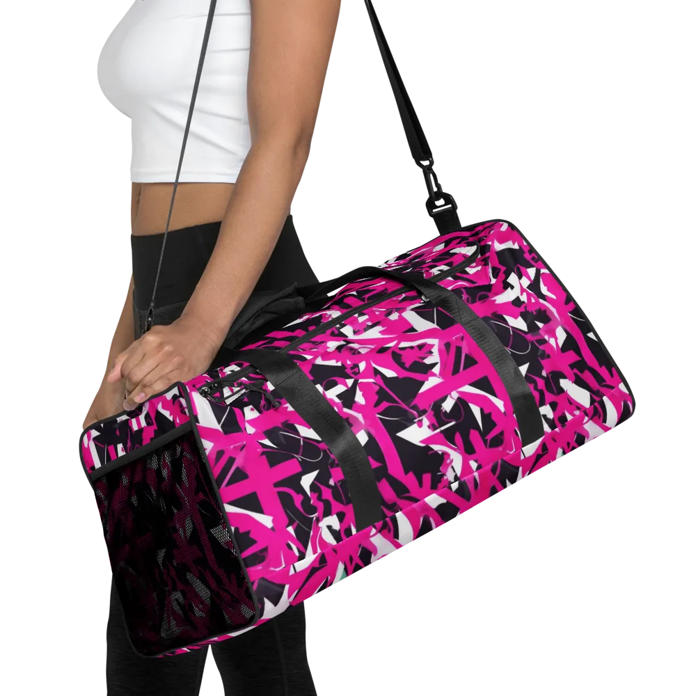Hyperpop Geometry on Duffle Bag — Front