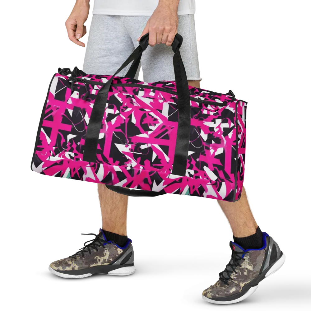 Hyperpop Geometry on Duffle Bag — Front