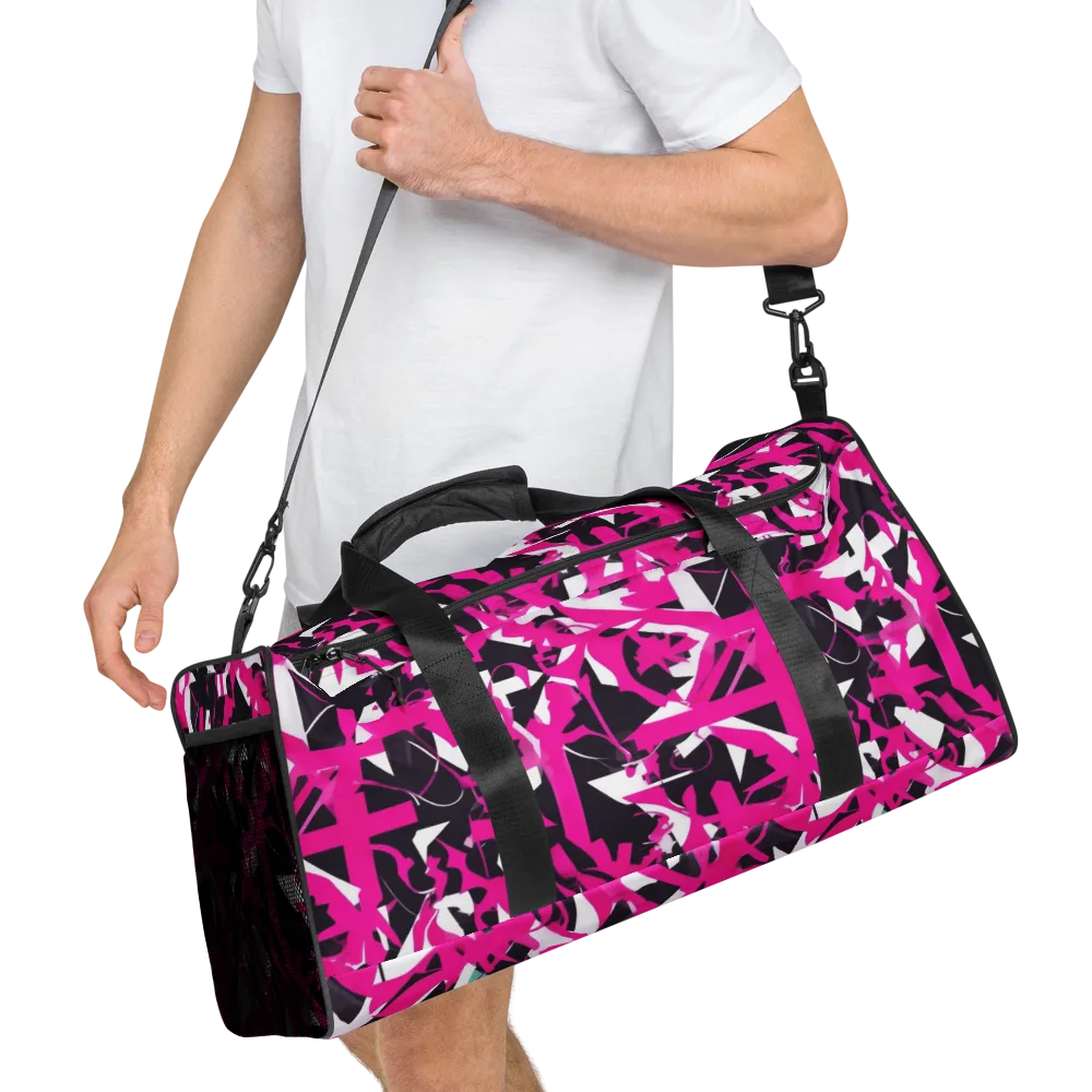 Hyperpop Geometry on Duffle Bag — Right Front