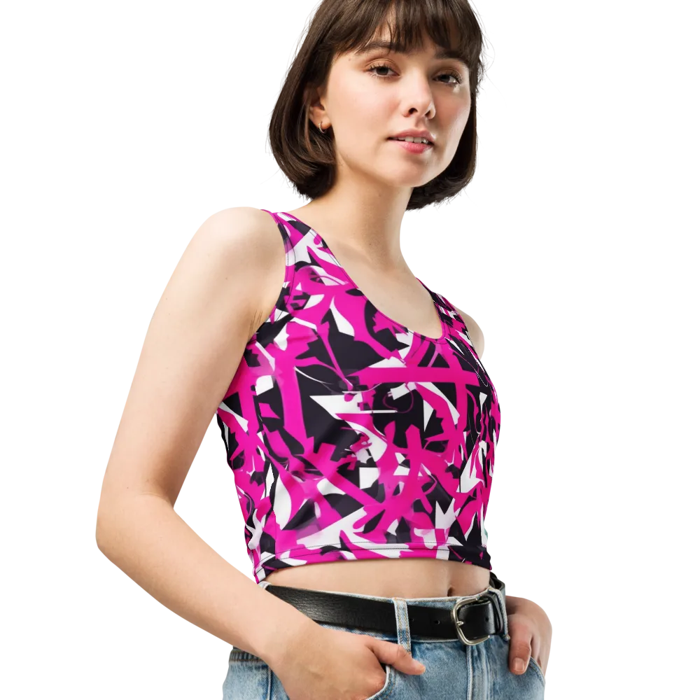 Hyperpop Geometry on Crop Top — Right Front
