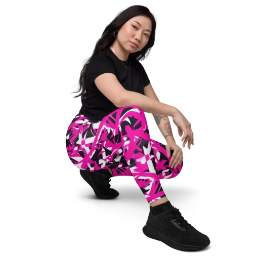 Hyperpop Geometry on a Leggings with Pockets