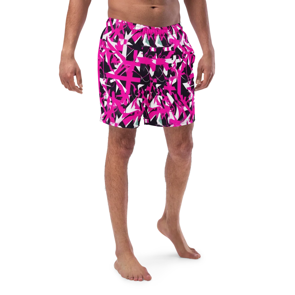 Hyperpop Geometry on Swim Trunks — Front
