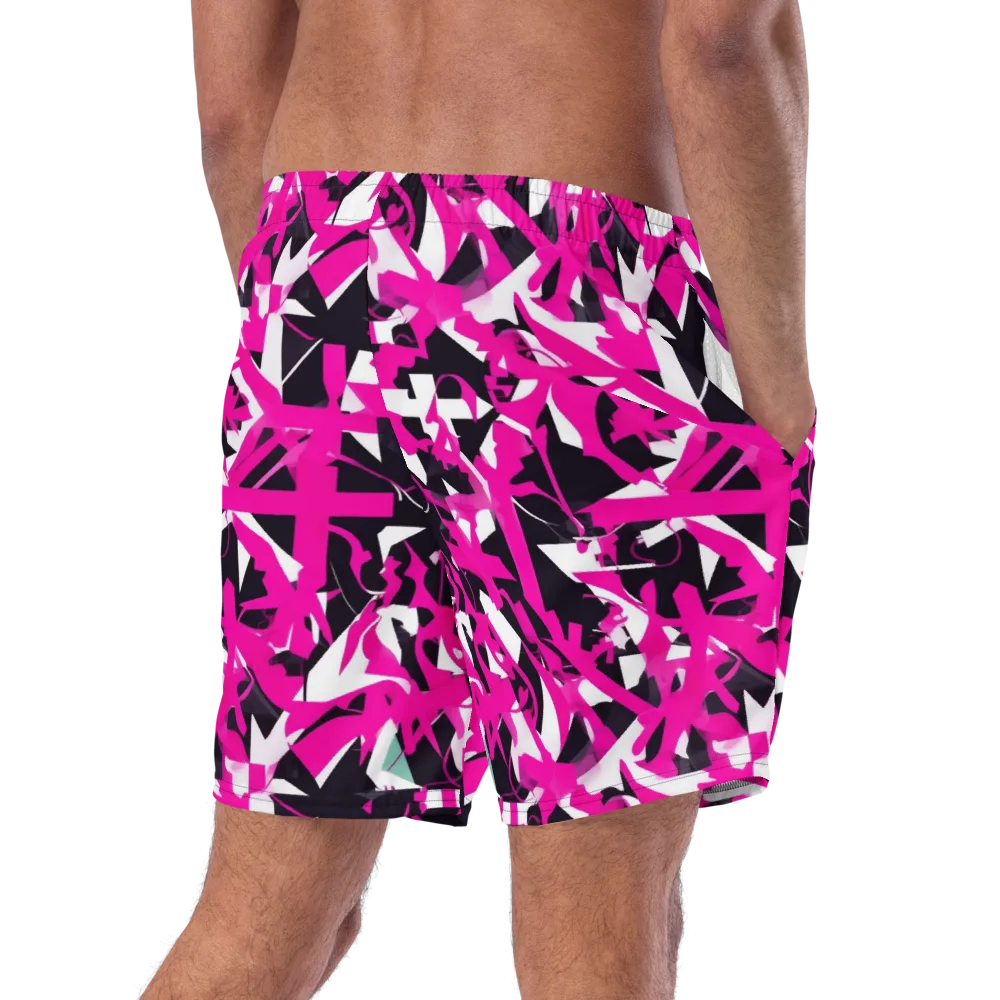 Hyperpop Geometry on Swim Trunks — Right Back