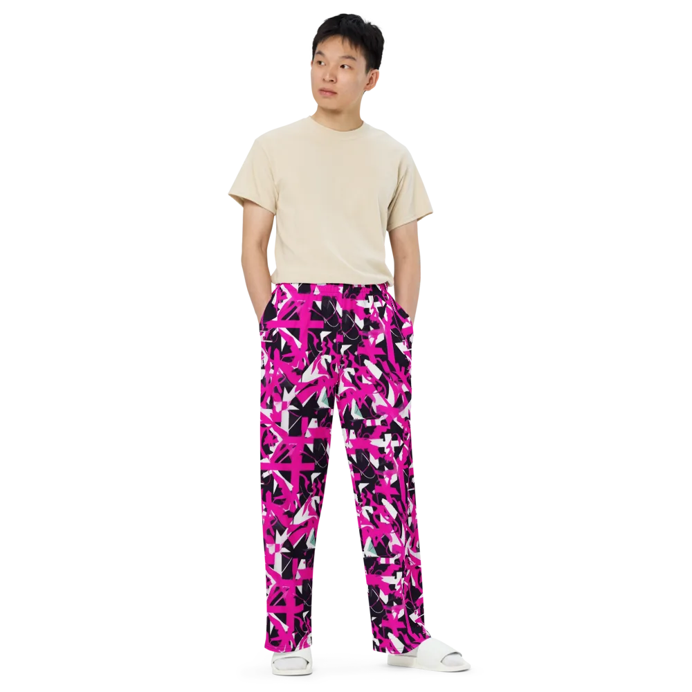Hyperpop Geometry on Wide-Leg Pants — Front