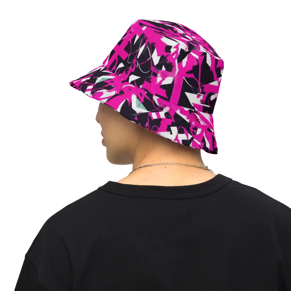 Hyperpop Geometry on Reversible Bucket Hat — Back Inside