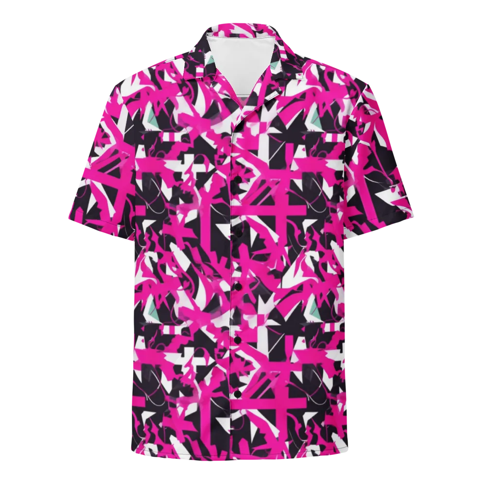 Hyperpop Geometry on Button Shirt — Front