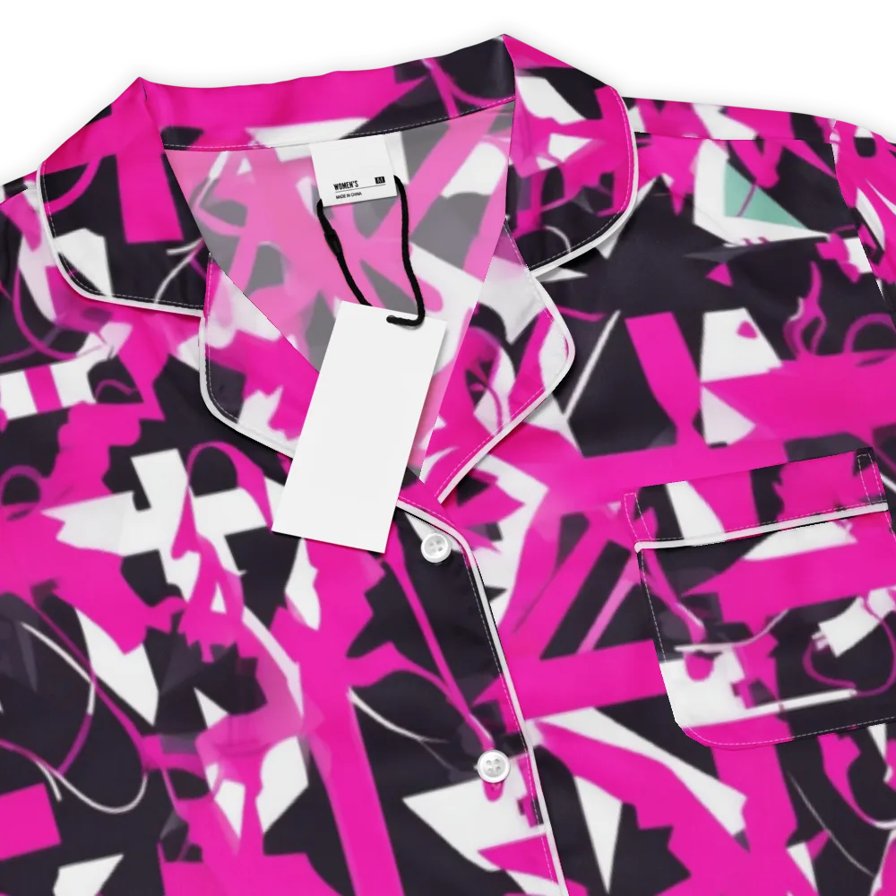 Hyperpop Geometry on Women's Short Sleeve Pajama Top — Product details