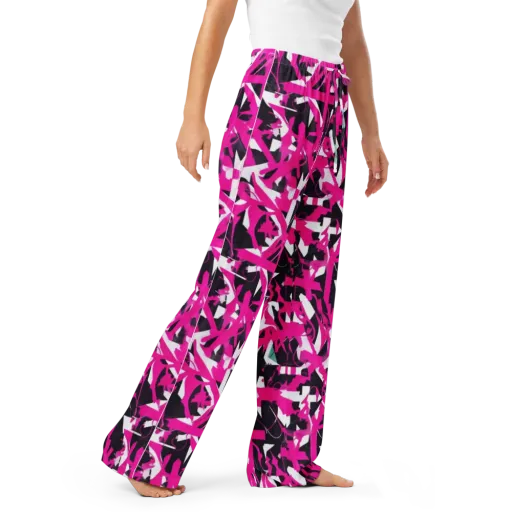 Hyperpop Geometry on a Women's Pajama Pants