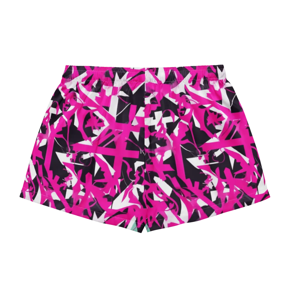 Hyperpop Geometry on Women's Pajama Shorts — Back