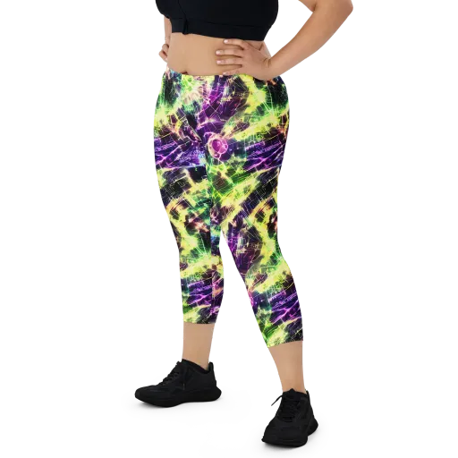 Ultraviolet Collision on a Capri Leggings